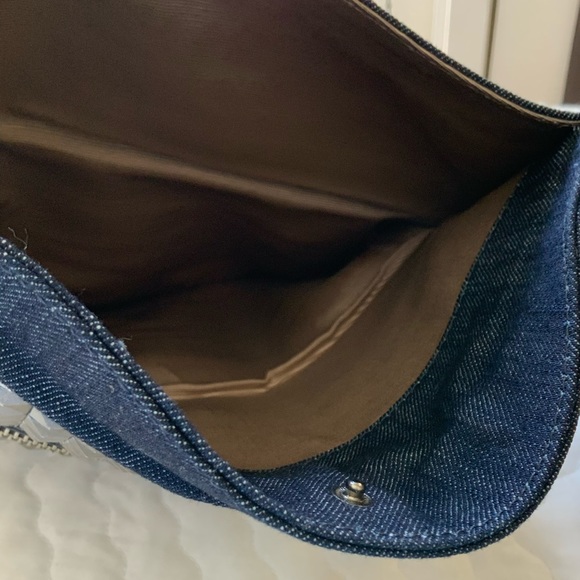 BCBGMAXAZRIA Studded Denim Clutch EUC - Picture 4 of 10